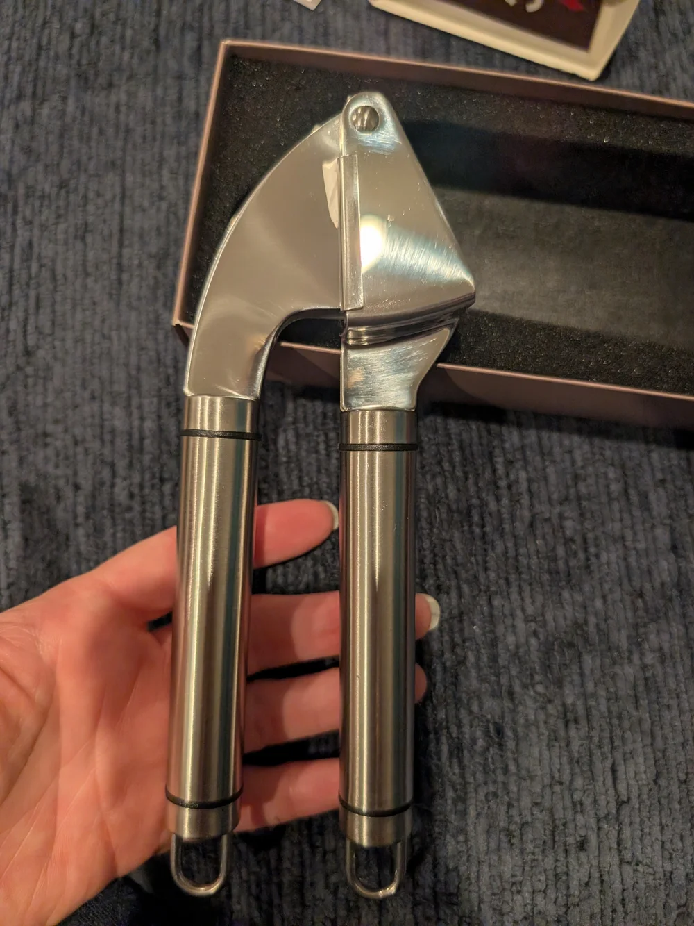 Alpha Grillers Garlic Press & Peeler Set Stainless Steel Mincer Crusher Silicone